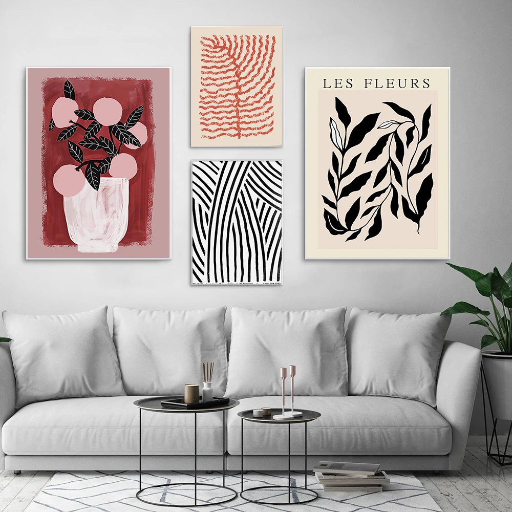 French Style Vintage Canvas Pictures Ready Made Wall Painting Nordic Abstract Poster Still Life Print For Living Room Home Decor