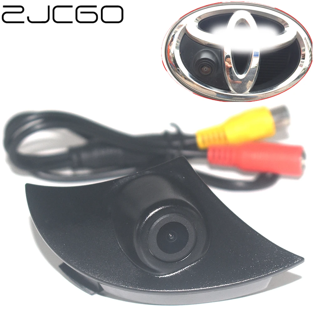 ZJCGO CCD Car Front View Parking LOGO Camera Night Vision Positive Image for Toyota Land Cruiser Prado 150 J150 LC150 2010~2020