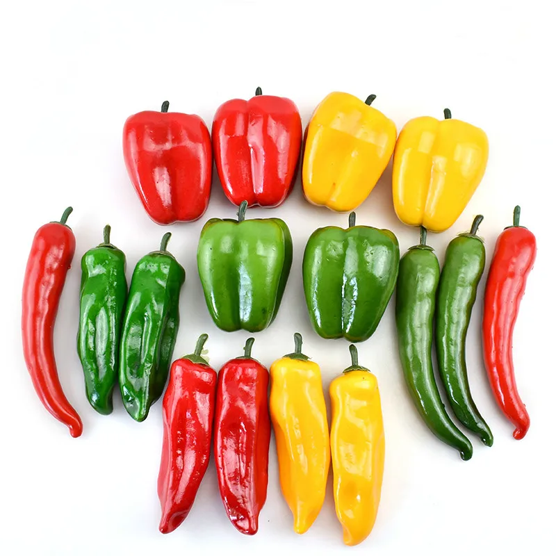 Simulation Red Pepper Foam Fake Vegetable Creative Decorative DIY Artificial Chili for Home Decor Accessories Photography Prop