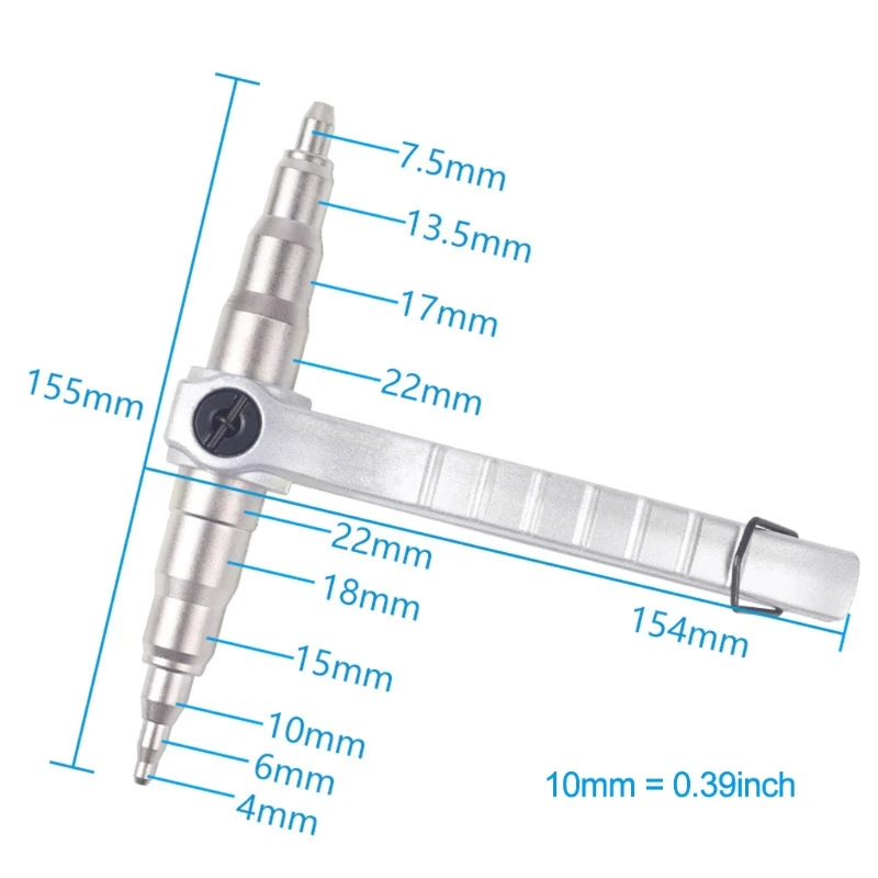 Expansor Manual de tubo de cobre para aire acondicionado, herramienta de expansión de refrigeración, herramientas eléctricas de Metal, operación con