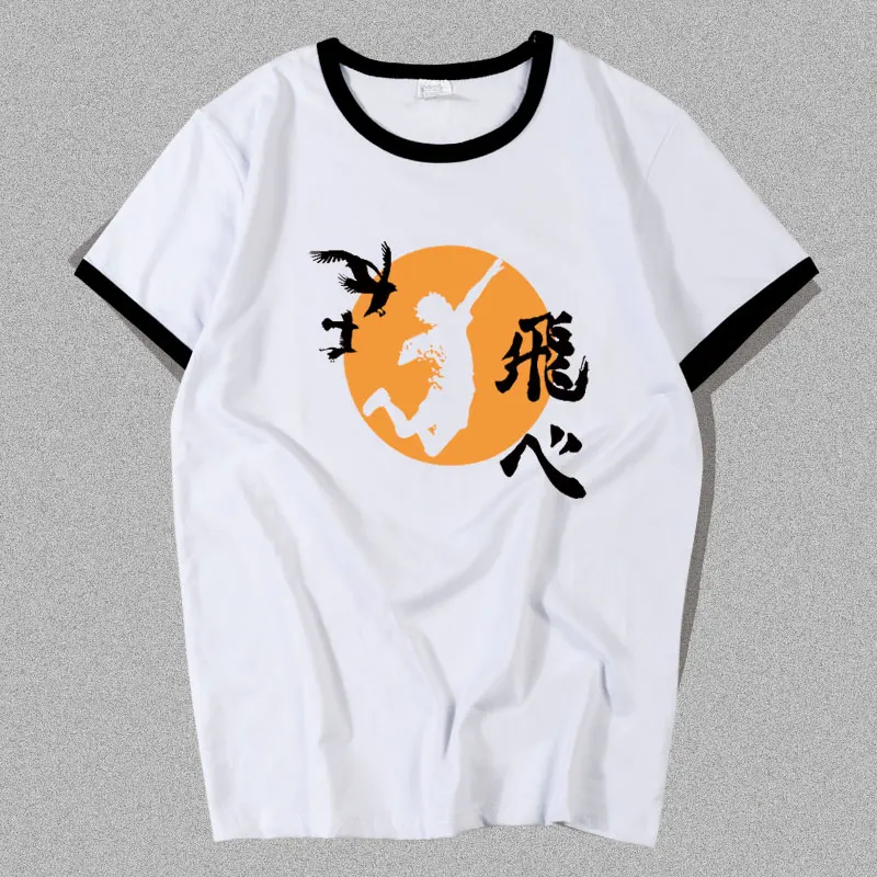 جديد Karasuno قميص هيناتا سحق تأثيري تي شيرت الرجال القطن Nekoma تي شيرت أنيمي Bokuto Oya مانغا الكرة الطائرة قصيرة الأكمام تيز