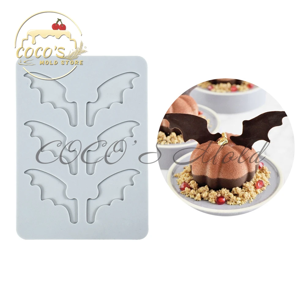 New Arrival Bat Wings Design Cake Lace Mat Impression Cake Border Silicone Mold Fondant Cake Decorating Tools Bakeware