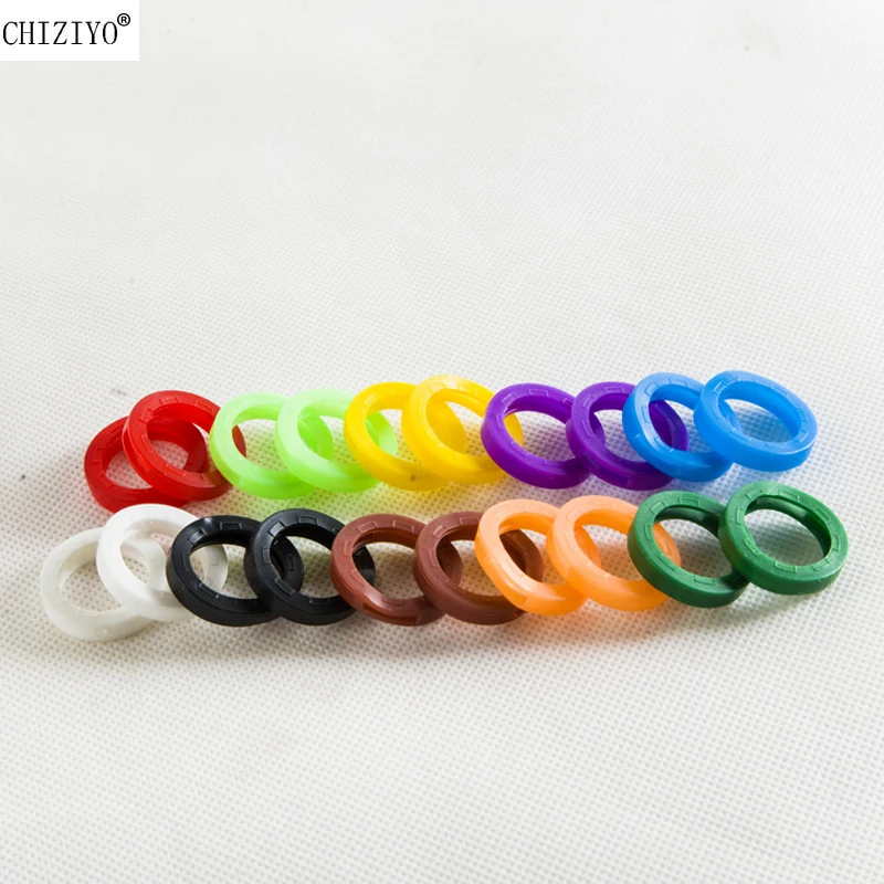 10 Colors Key Covers For House Keys Hollow Multi Color Rubber Key Chain Accessories Soft Key Caps Locks Cap Topper Keyring