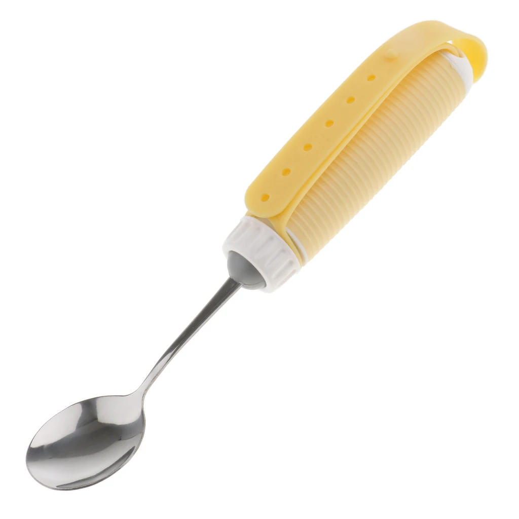 Adjustable Spoon Swivel Utensil Eating Aids with Handle for Arthritis Disability Patient Old People Ding Aid