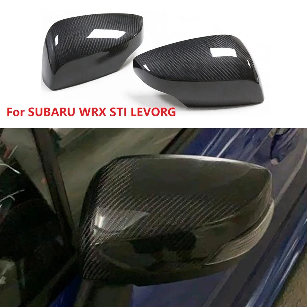 Dry Carbon Fiber Exterior Accessories Side Mirror Cover Caps Fit For SUBARU WRX STI LEVORG 2015-2020