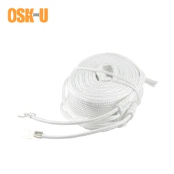 220V High Temperature Fiberglass Heating Belt 3cm Belt Width 4/5/6/7/8M length Fireproof Electric Heater Element for Water Pipe