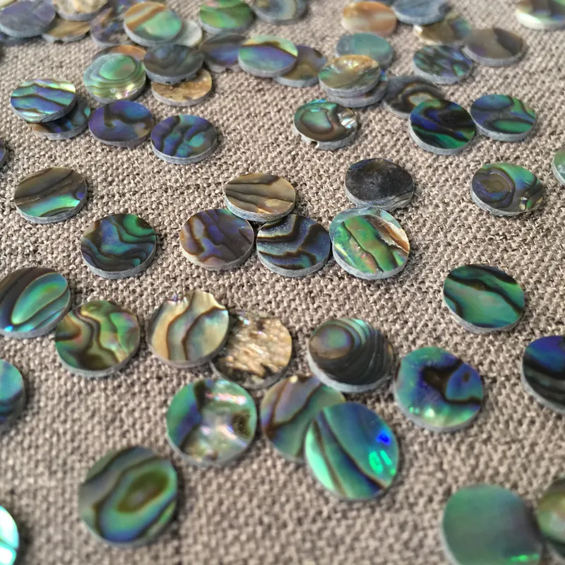 1lot(20pcs)Diameter 8mm New Zealand abalone shell sheet for musical instrument accessories and home crafts decoration materials