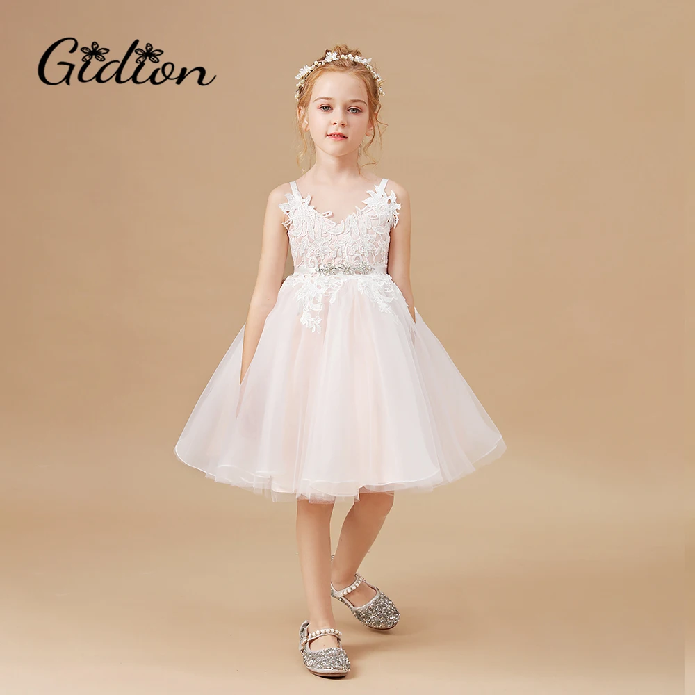 Tulle Flower Girl Dress For Children Evning Party Birthday Tutu Wedding Festivity Celebration Pageant Banquet Ceremony Events