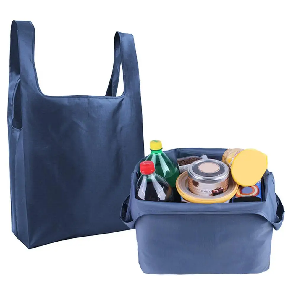 1 pz sacchetti della spesa riutilizzabili Set Ecofriendly quadrato grande capacità pieghevole Oxford tipo di rotolamento Shopping Bag per uomo donna borsa