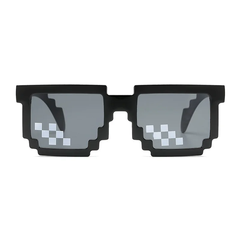 8 Bit Thug Life Sunglasses Shades Pixelated Ladies Sunglasses Eyeglasses Mosaic Sunglasses For Men Women Unisex Gift Toy Glasses