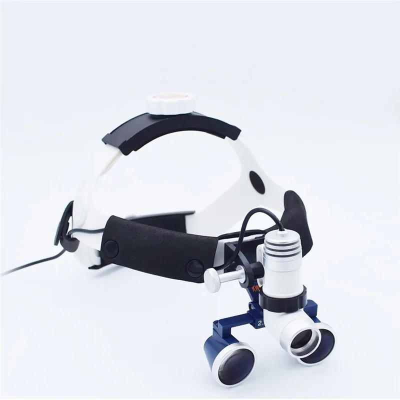 Medical Loupes 2.5/3.5X Binocular Magnifier Dental Surgical Loupe+3W LED Medical Headlight Headlamp with Aluminum Box