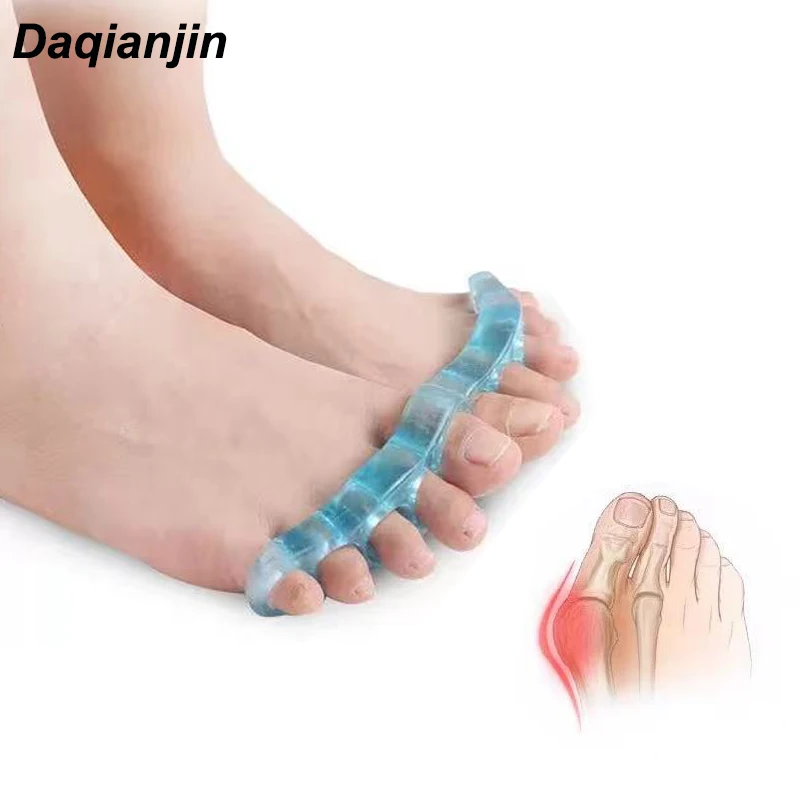 

1 Pair Overlapping Toe Separator Adjusters Hallux Valgus Bunion Orthosis Foot Bones Thumb Fixe Correct Feet Care Pedicure Tool