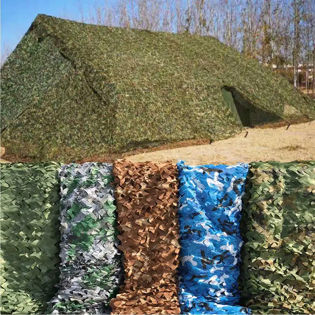 Military Camouflage Net 3D Camo Privacy Protection Hunting CS Fishing Net Outdoor Camping Awning Garden Car Cover Bar Decoration