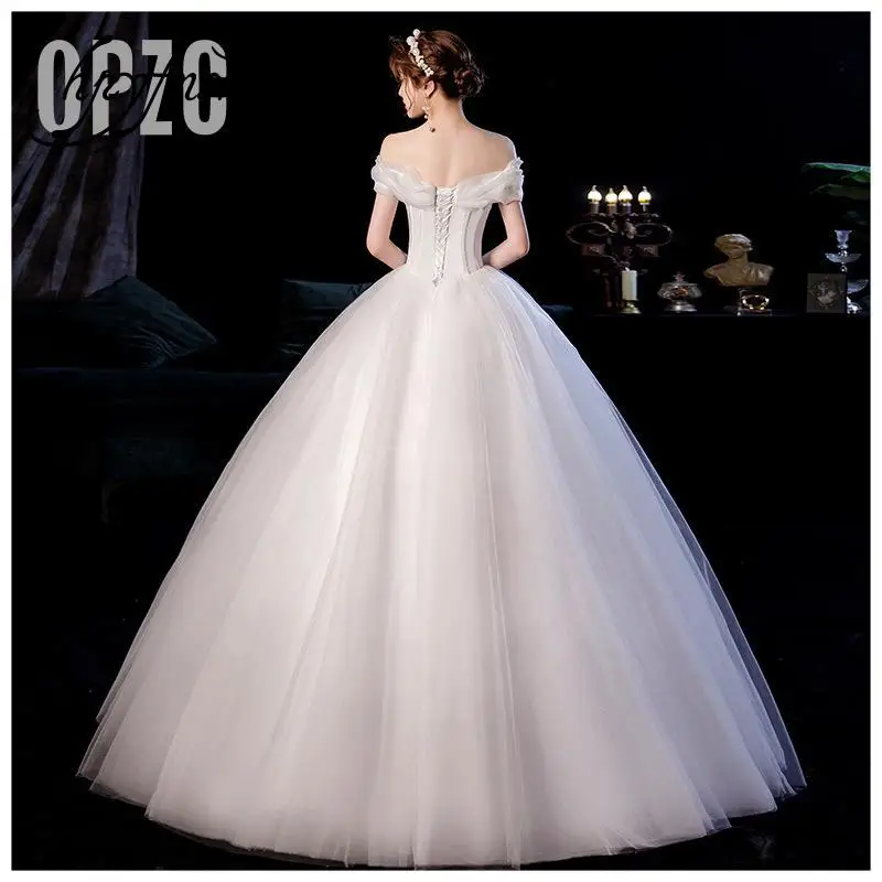 Gaun Pernikahan Sweetheart Korea Sederhana Klasik Mode Baru Ukuran Plus Off The Shoulder Bow Vestidos De Noiva 2022 Robe De Mariage