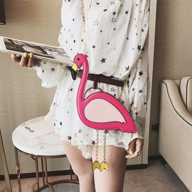 New WOMAN Cute Girls Flamingo Shape Purse Satchel Crossbody Shoulder Bag Messenger Handbag