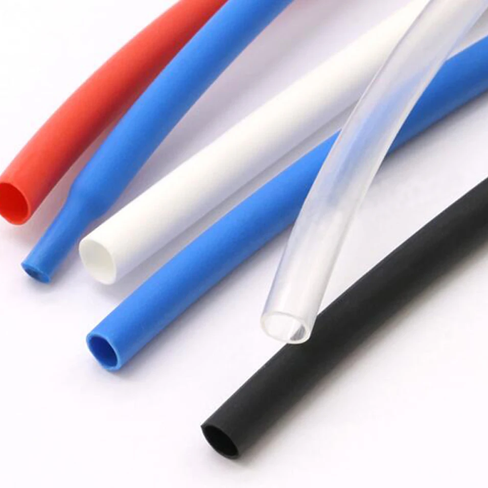 

Φ4mm 4:1 Glue Lined Heat Shrink Tube Waterproof Shrinkable Tubing Black Blue Transperant Red White