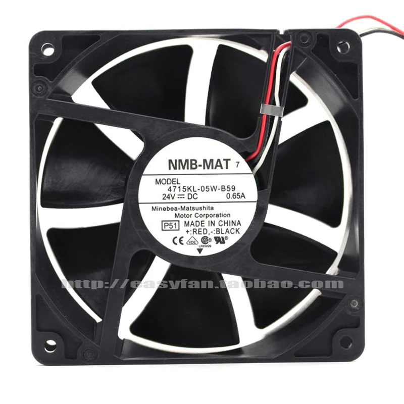 New original 4715KL-05W-B59 DC24V 0.65A three-wire variable frequency cooling fan