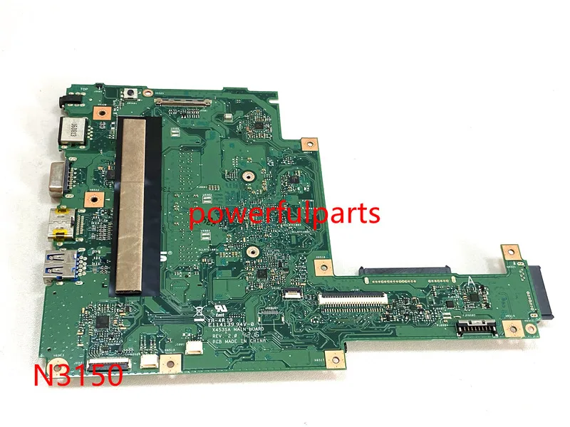 For Asus X453SA MOTHERBOARD N3050 CPU rev.2.0 90NB0A70 Working Good