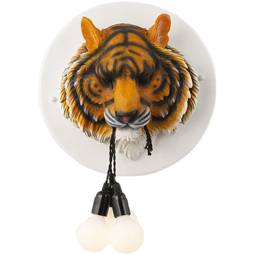 

Italian design lamp tiger bite line resin wall lamps Nordic living room dining room bedroom aisle decor animal sconces lights