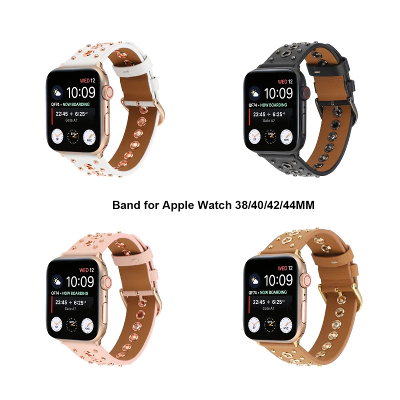 Leather Belt Strap For Apple Watch Bands 7 6 5 4 3 41mm 45mm 38/42mm bracelet For iWatch Band series 7 5 4 40mm 44mm Watchbands