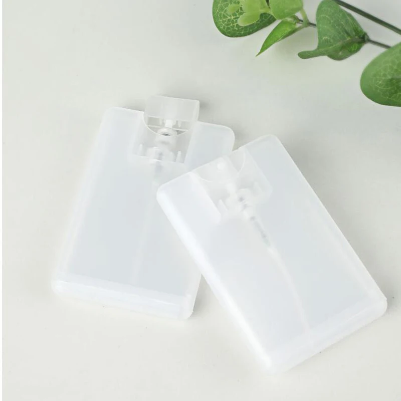 Clear 20ml Spray Bottles Moisturizing Water Portable Card High-End Perfume Plastic Parfum Refillable Containers for Alcohol