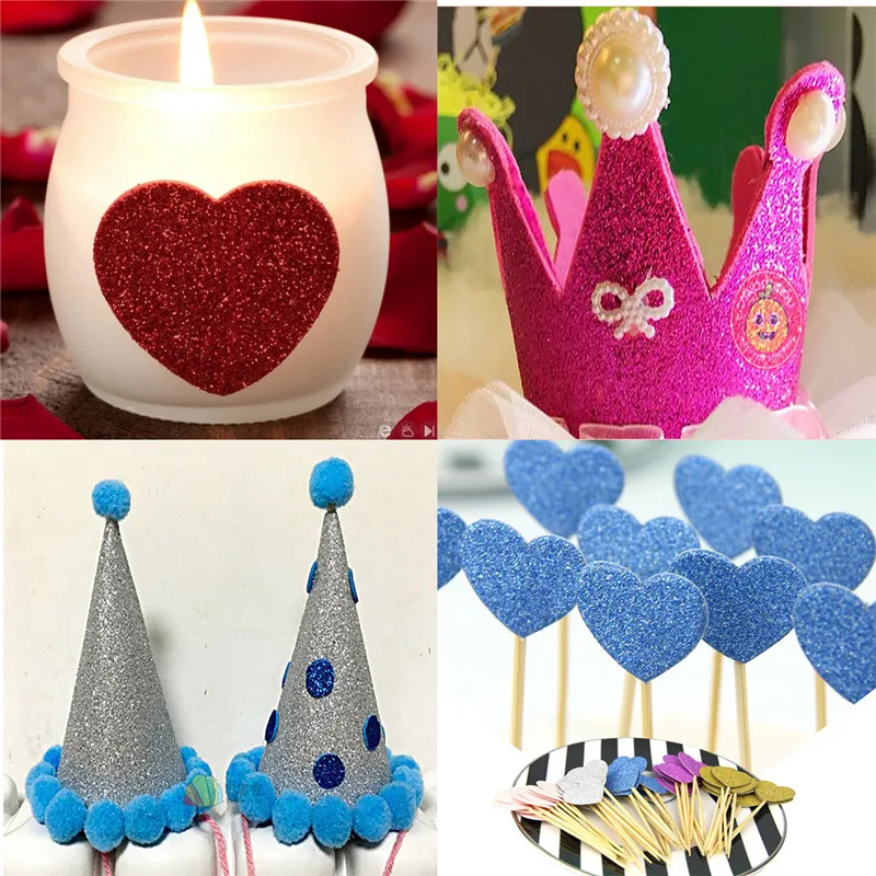 5 Pcs/bag Glitter Foam Paper Scrapbook Sponge Paper Decorations Cardstock Diy Craft Paper Origami Flower Gift Wrapping Material