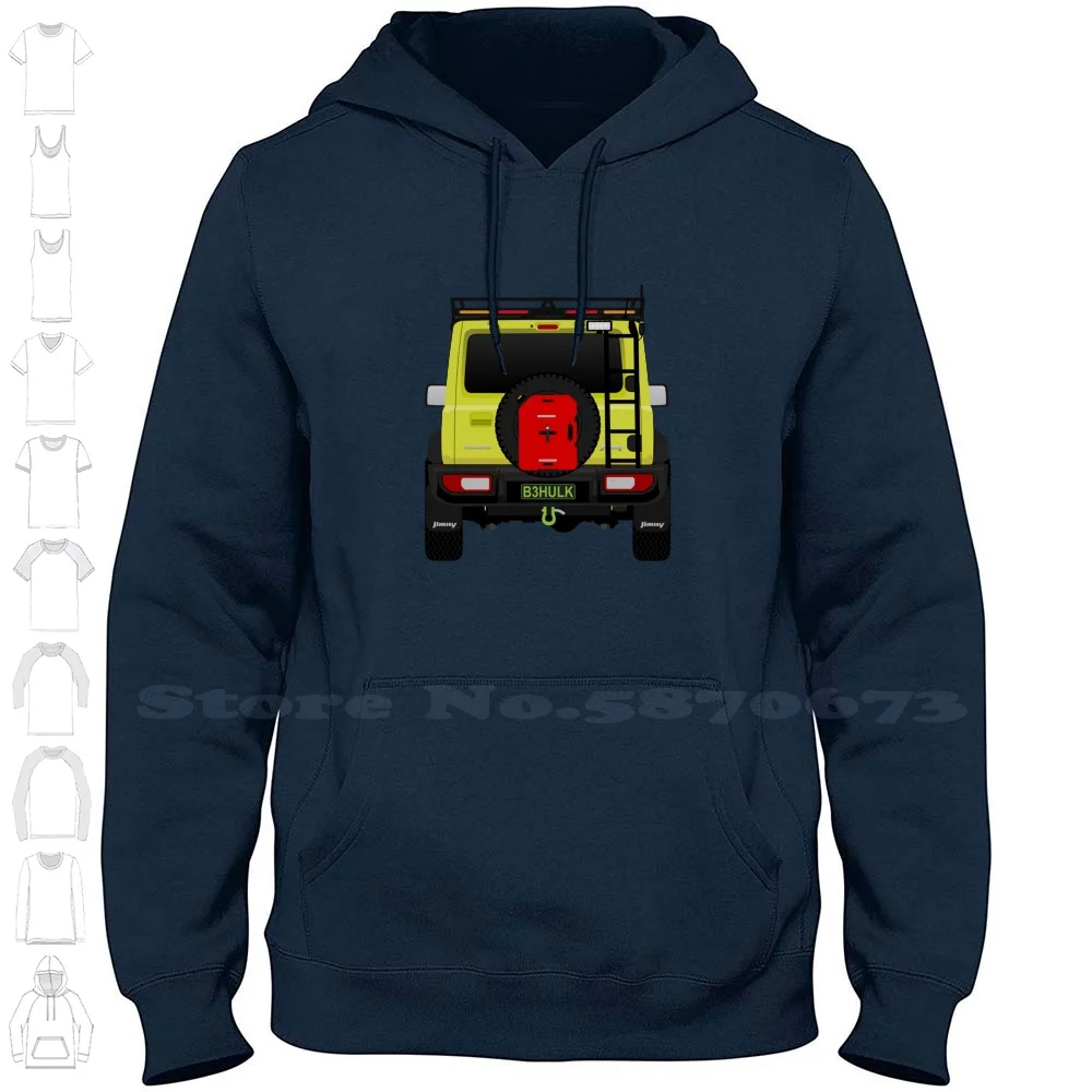 4x4 Jimny New Version 2019 Green Custom Rear V.1 Streetwear Sport Hoodie Sweatshirt Jimny Jimny Jimny 2019 Jimny Off Road Jimny