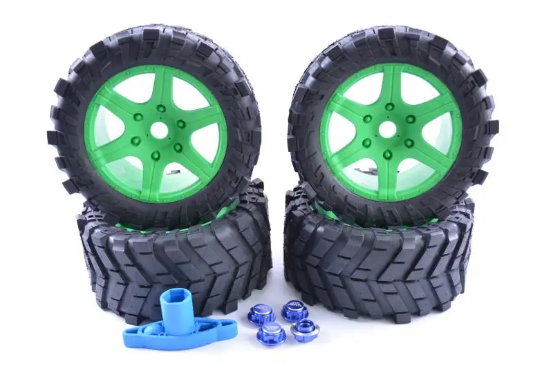 MadMax Wide Wheel Waterproof Wear Resistant Tire with Alloy Nut Adapter for 1/5 TRAXXAS X-MAXX 220*105mm