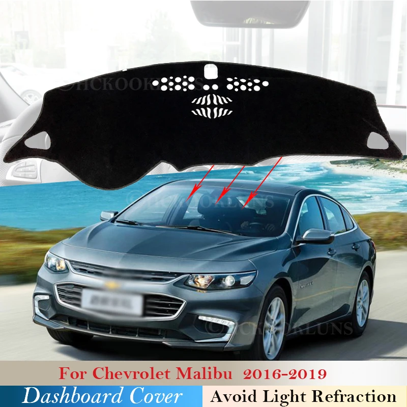 Dashboard Cover Protective Pad for Chevrolet Malibu 2016 2017 2018 2019 9th Gen MK9 Car Accessories Dash Board Sunshade Carpet