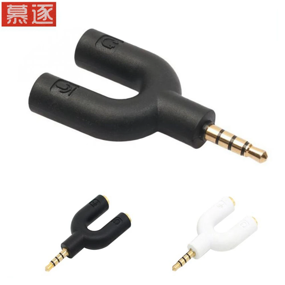 3,5mm Stereo Y Splitter Audio Stecker auf 2 Weibliche Mic Headset Jack Stecker Adapter Neu