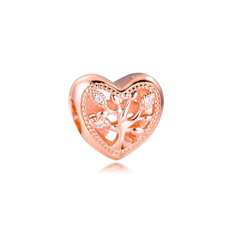 

Openwork Family Tree Heart Charm Halloween Jewelry Beads Chains DIY Charms For Jewelry Making 925 Sterling Silver Accessories