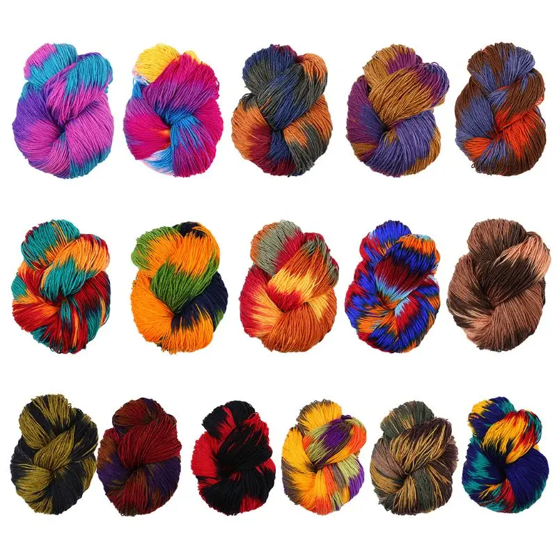 2024 New 50g/Ball Mixed Colorful Knitting Yarn Acrylic Dyed Hand-Knitted Crochet Thread