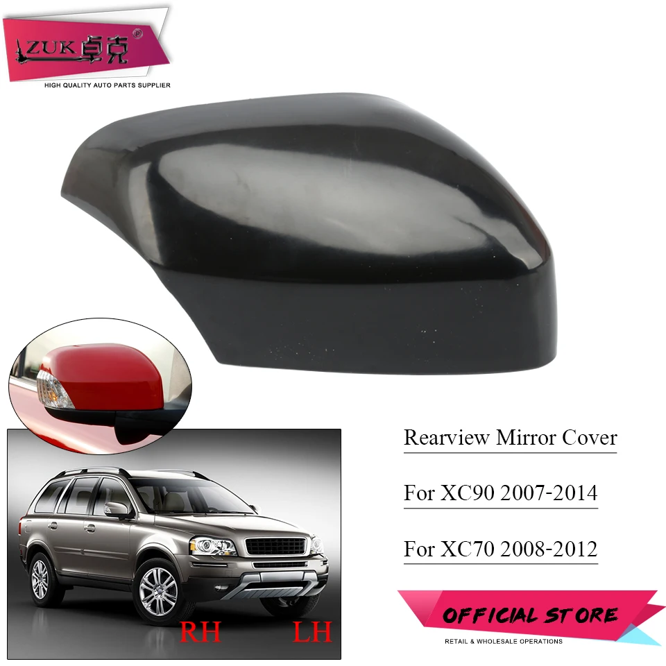 ZUK For Volvo XC90 2007-2014 For XC70 2008-2012 Outer Rearview Mirror Cover Side Mirror Housing None Painted