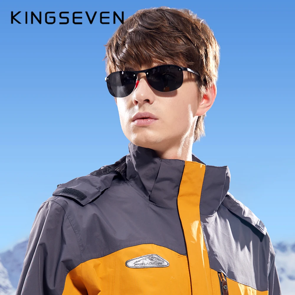 KINGSEVEN NEW Men's Ultra Light TR90 Sunglasses Men Polarized TAC 1.1mm Cat.3 Lens Driving Sun Glasses For Women