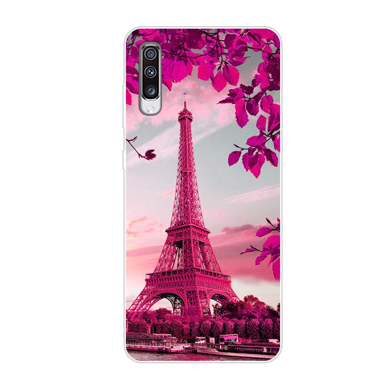 Soft TPU Silicone Case For Samsung Galaxy A70 A 70 Cartoon Painting Cover Luxury Protective Cases Phone Shells Fundas Coque Capa