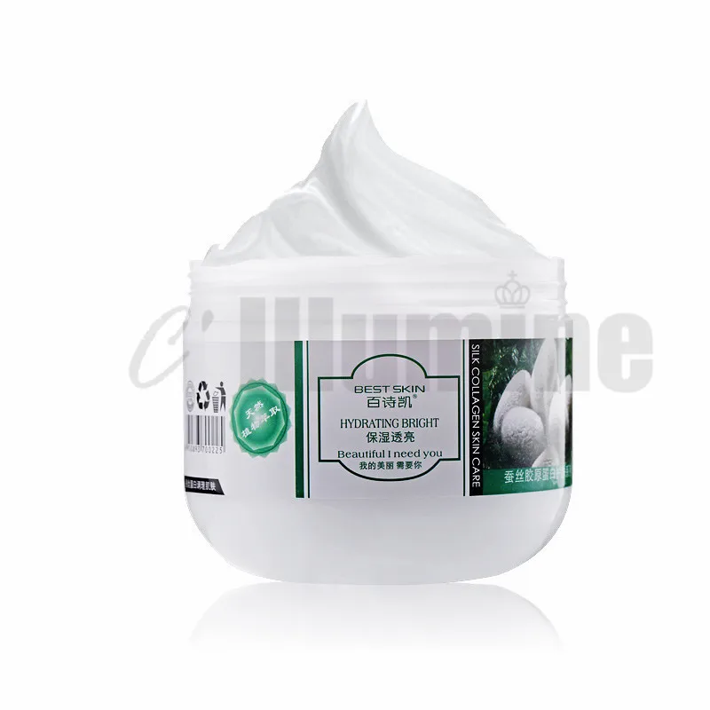 Crème hydratante en soie au collagène pour Salon de beauté, prévient les peaux rugueuses, 500g