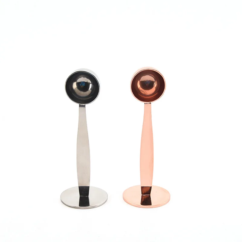 50Pcs  2 in1 Stand Coffee Measure Spoon Espresso Stainless Steel Coffee Scoop Measuring and Tamping Coffee Spoon