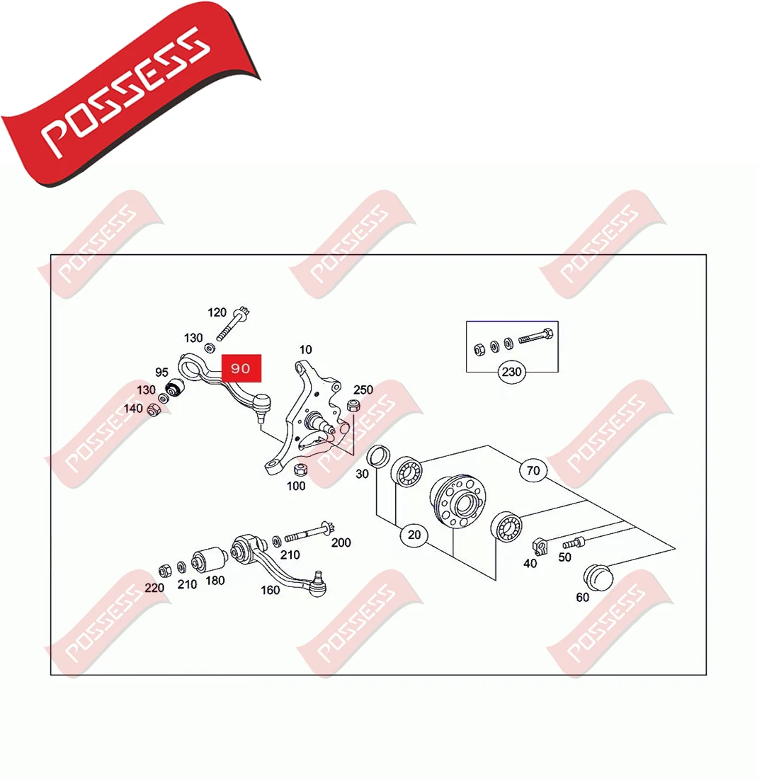 A Pair of Front Lower Suspension Curved Control Arm For Mercedes Benz C-Class W203 W204 CL203 S203 S204 CLK C209 A209 SLK R171