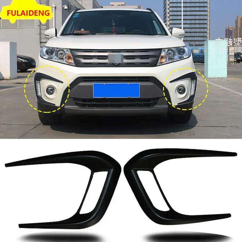 

For Suzuki Vitara Escudo 2015-2018 Fog Light Lamp Eyelid Eyebrow Protector Moulding Cover Trim Car Accessories