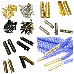 100 PCS/Set Schnürsenkel Kopf Aglets DIY Schnürsenkel Reparatur Schuh Spitze Tipps Ersatz Ende Schuhe Seil Kopf Seil Cip schwanz Klemme Kugel