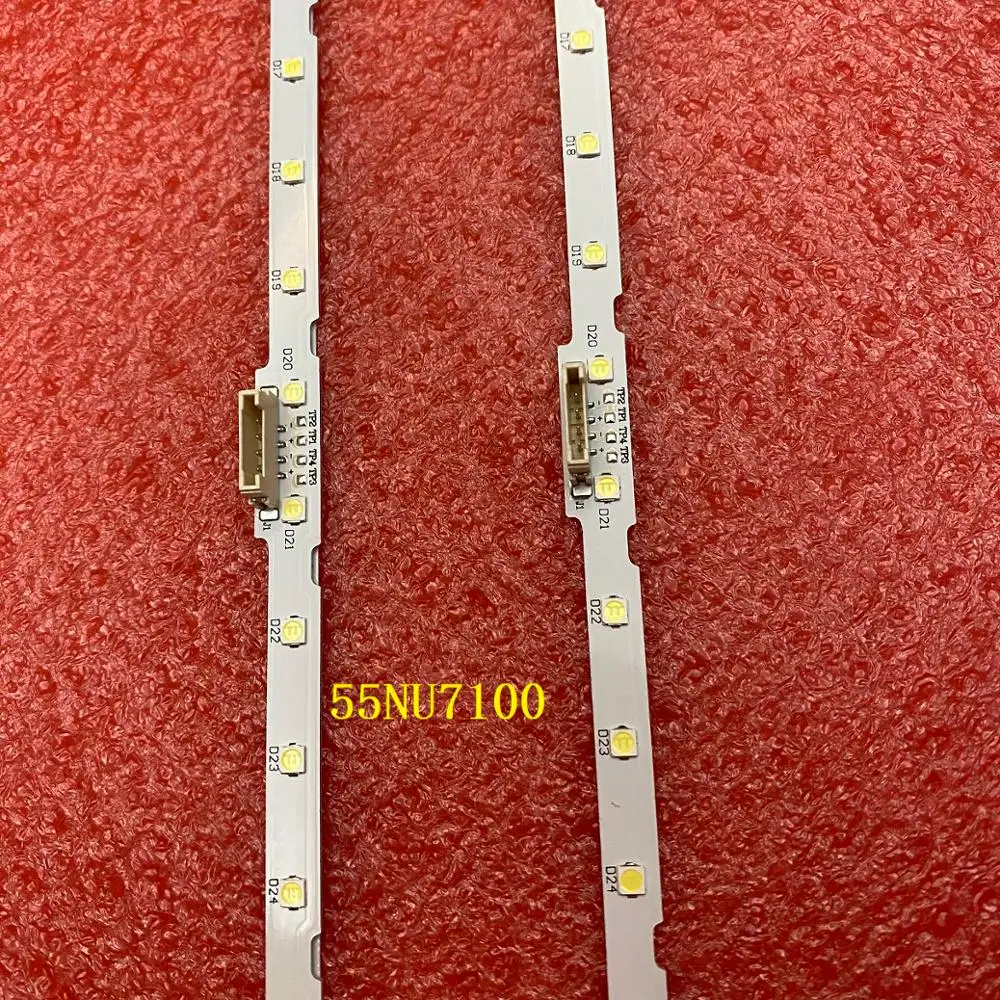 2pcs LED strip for Samsung UE55NU7100 UN55RU7100 UA55NU7100 UN55NU7200 UE55RU7120U UE55NU7370 UE55NU7455 UE55NU7102 UN55NU7095
