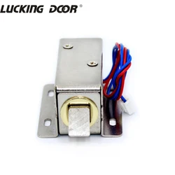 DC 12V 0.4A Subminiature Cabinets lock Electronic Door Lock Catch Door Gate  Release Assembly Solenoid Access Control lock