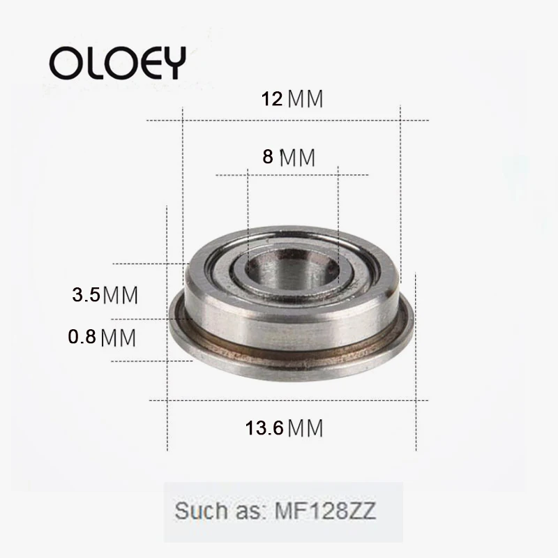 20/40pcs/Lot MF106 MF126 MF128 MF148 High Quality Miniature Flange Thin Wall Deep Groove Ball Radial Ball Bearing