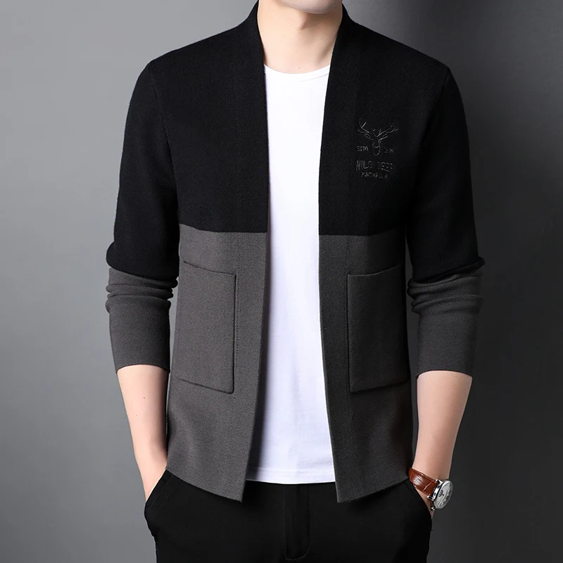 Top Grade New Autum Brand Fashion Knitwear Japanese Aesthetic Mens Cardigan Sweater Casual Coats Winter Jacket Men Clothing