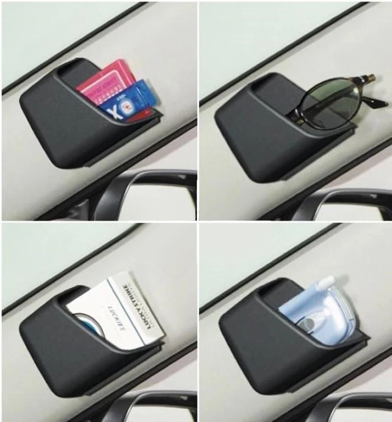 2pcs Car Organizer Auto Truck Pillar Storage Box Cigarette Phone Glasses IC Card Holder Organizers Bag Car Styling Accessories
