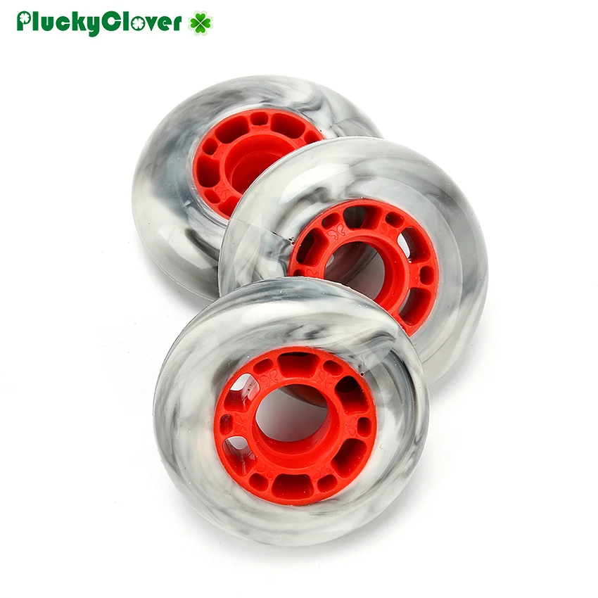 1pc Inline Roller Skates Wheel 72mm 76mm 80mm 85a FSK Braking Wheel Roller Skating Sliding Marble pattern Carving Skates Wheel