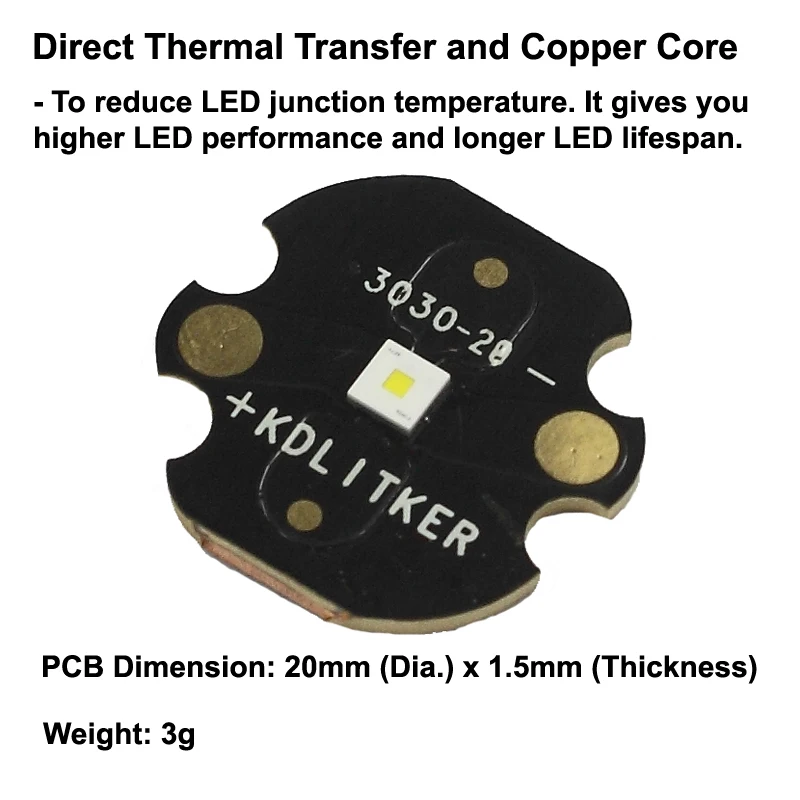 KW CSLNM1.TG White 5600K - 6000K LED Emitter (1 pc)