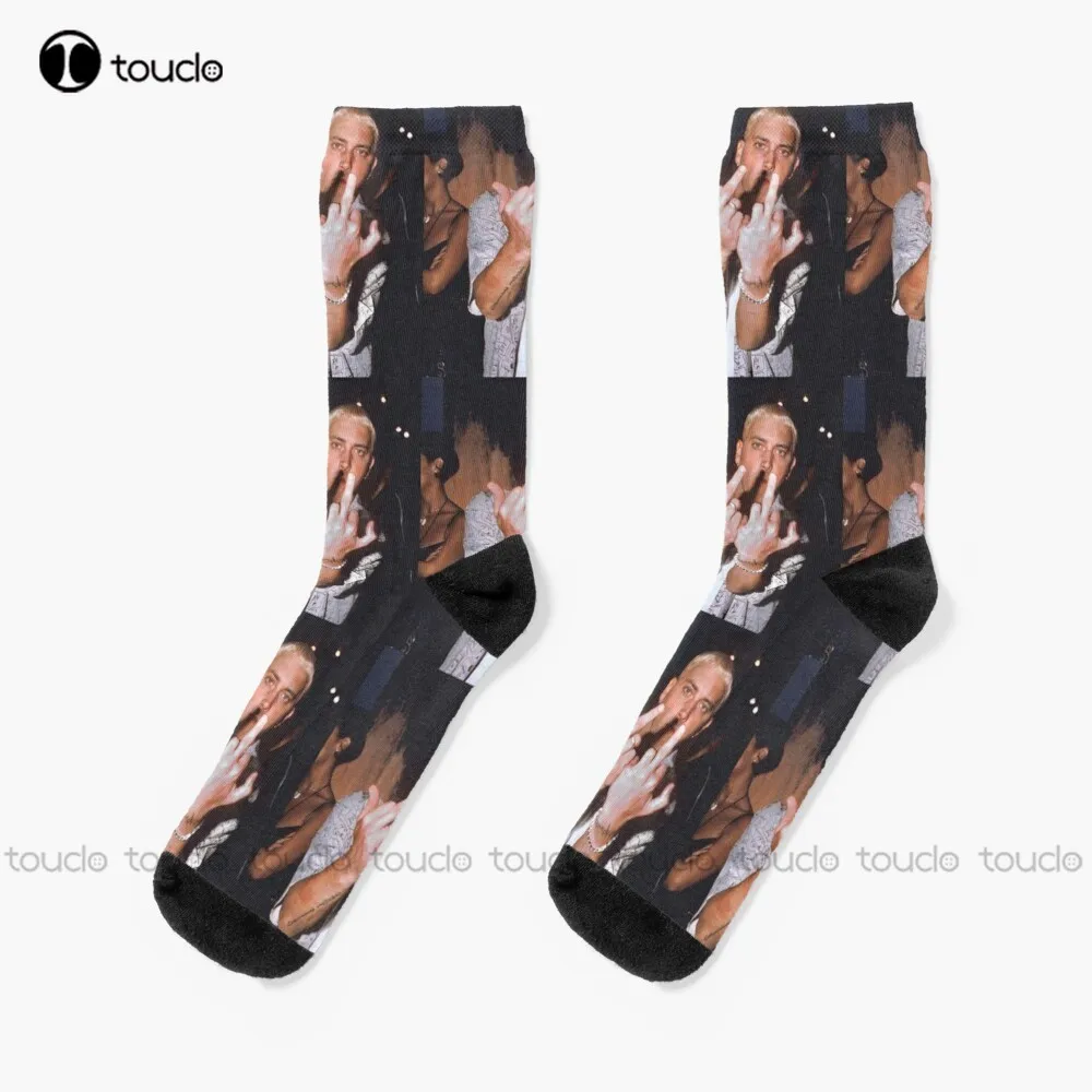 

Eminem Socks White Socks Christmas New Year Gift Custom Gift Unisex Adult Teen Youth Socks 360° Digital Print Women Men Sock