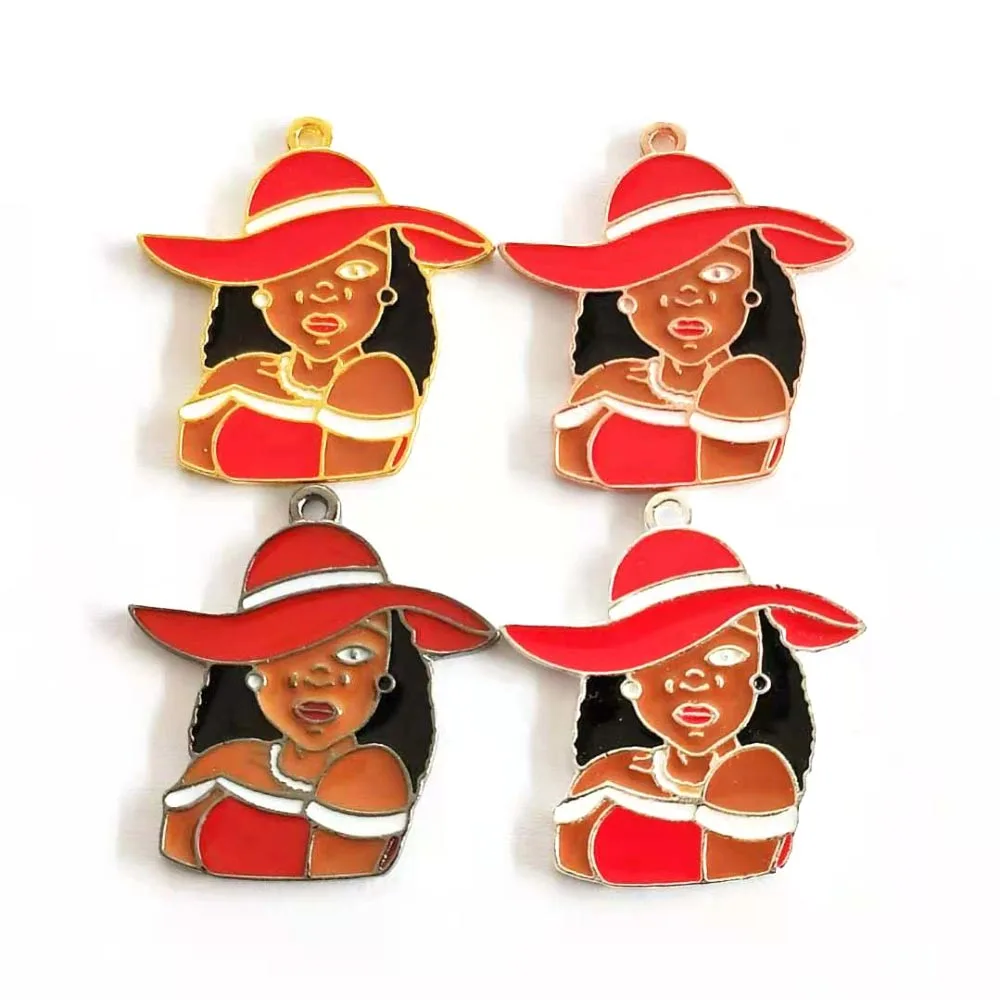 

10pcs Girl Face charms Set 0015