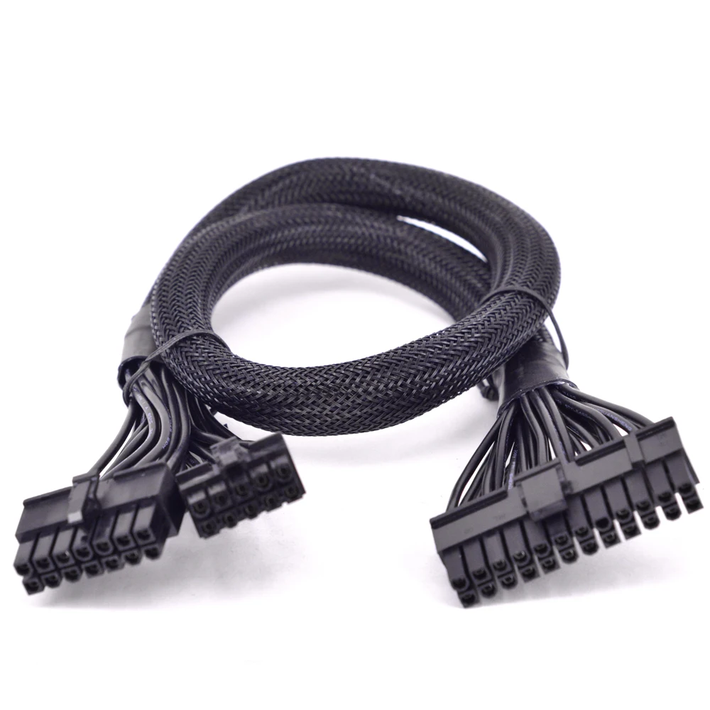 Cable de fuente de alimentación Modular PSU, 14 + 10 pines a 20 + 4 pines ATX, placa base de 24 Pines, Cable plano para Corsair HX1200i HX1000i HX850i HX750i